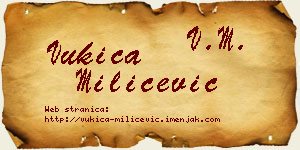 Vukica Milićević vizit kartica